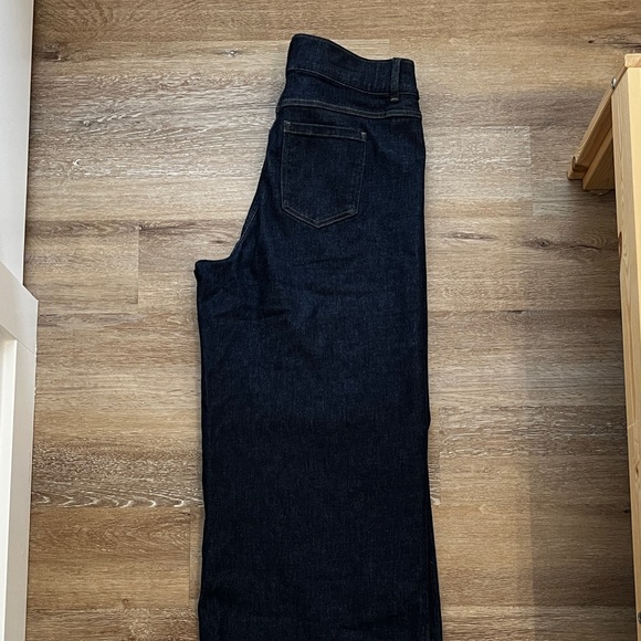 Spanx Wide Leg High Waisted Dark Blue Jeans Size 1X 1T Tall - Picture 5 of 10